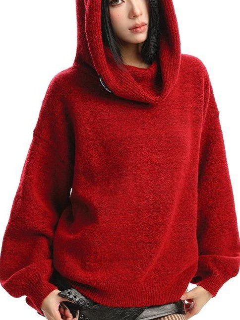 BIGGOLD STUDIO Off Shoulder Knit Loose Women's Thermal Pullover Sweaters