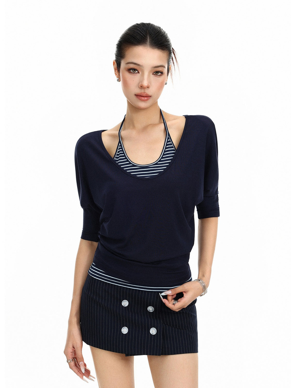 BIGGOLD_STUDIO_Striped_V-neck_Loose_Fit_Sun_Protection_Women's_Short_Sleeve_T-shirts_1055071419344_MISSTT