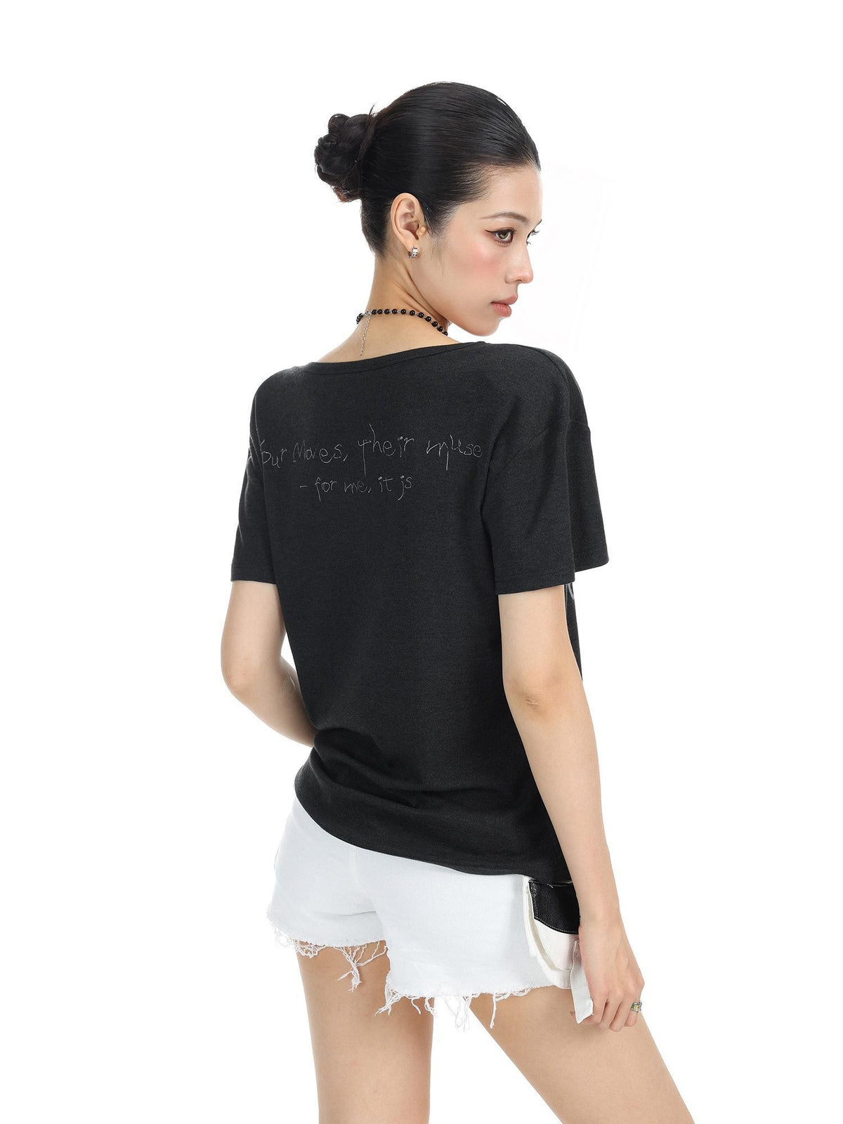 BIGGOLD STUDIO Y2k Graffiti Print Round Neck Loose Fit Women's Short Sleeve T-shirts