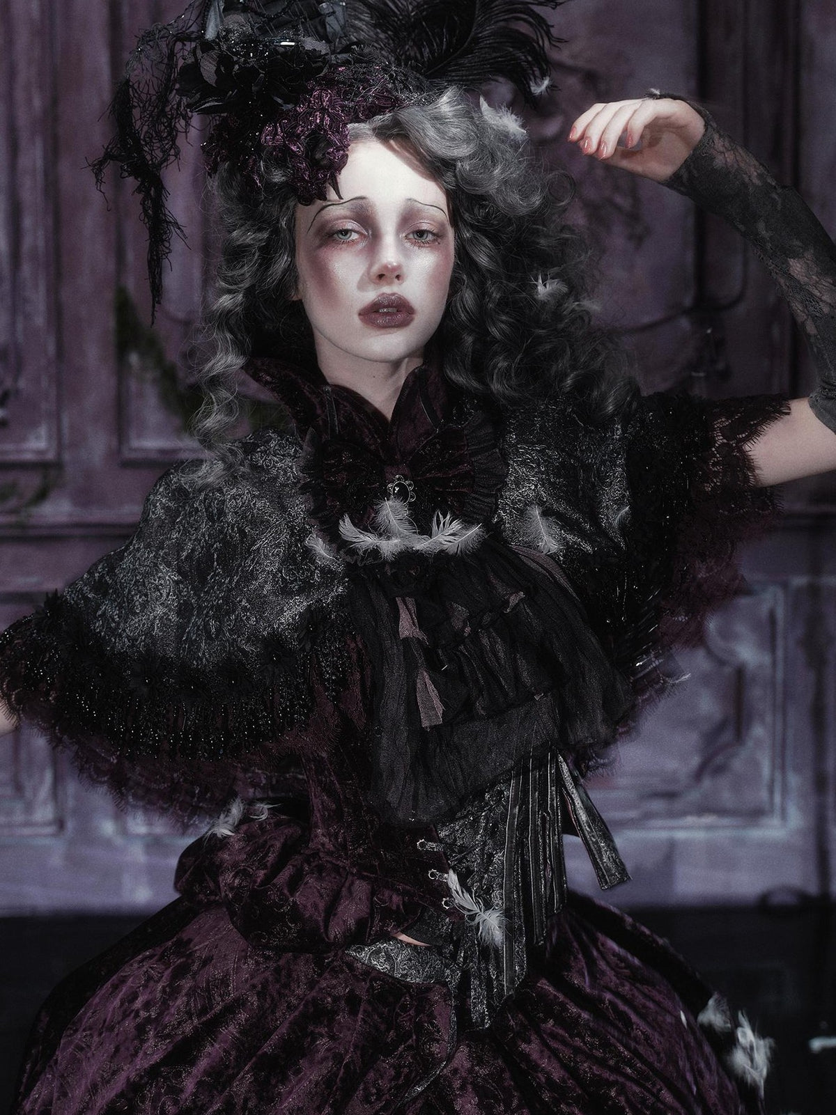 BLOOD SUPPLY Dark Gothic Victorian Women's Polyester Ponchos