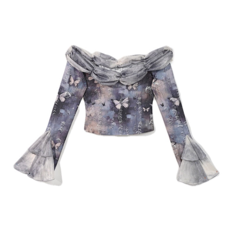 BLOOD_SUPPLY_Gothic_Butterfly_Distressed_Off_Shoulder_Women's_Polyester_Crop_Tops_834577247353_MISSTT