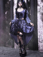 BLOOD SUPPLY Gothic Corset Lace Up Adjustable Women's Polypropylene Long Sleeve T-shirts