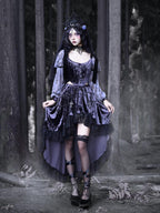 BLOOD SUPPLY Gothic Corset Lace Up Adjustable Women's Polypropylene Long Sleeve T-shirts