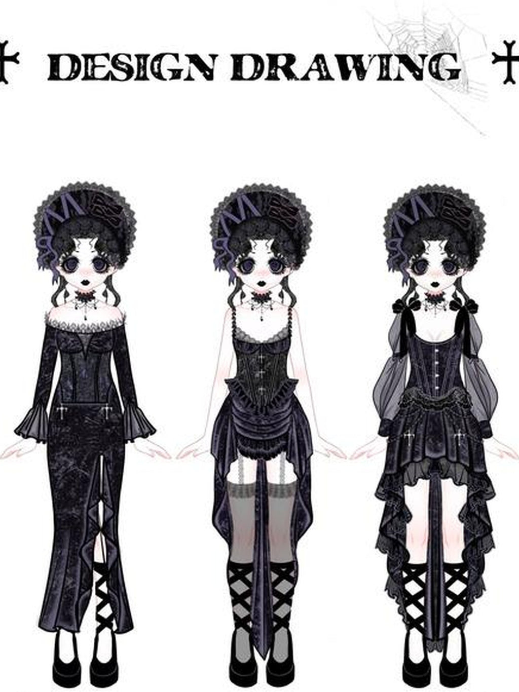BLOOD SUPPLY Gothic Corset Lace Up Adjustable Women's Polypropylene Long Sleeve T-shirts