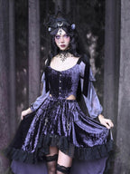 BLOOD SUPPLY Gothic Corset Lace Up Adjustable Women's Polypropylene Long Sleeve T-shirts