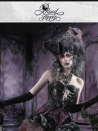 BLOOD SUPPLY Gothic Dark Sheer Mesh Asymmetric Puff Low Waist Polyester Women's Midi Skirts