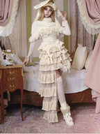 BLOOD SUPPLY Lace Knit High Neck Princess Camisoles Women's Knitwear Camisoles