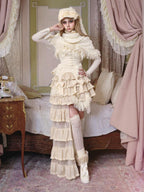 BLOOD SUPPLY Lace Knit High Neck Princess Camisoles Women's Knitwear Camisoles