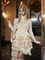 BLOOD SUPPLY Lace Knit High Neck Princess Camisoles Women's Knitwear Camisoles
