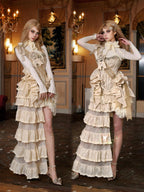 BLOOD SUPPLY Sparkling Rhinestone Fishbone Princess Style Women's Polyester Slip Midi Dresses