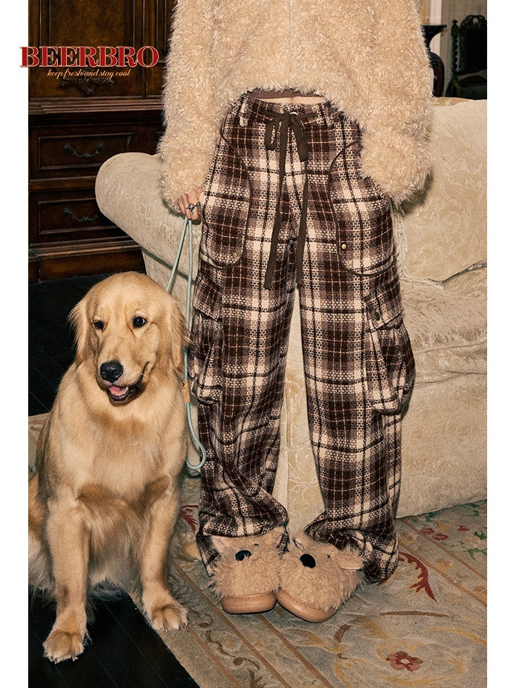 BeerBro_American_Retro_Street_Plaid_Low_Waist_Polyester_Women's_Wide-leg_Pants_837494807691_MISSTT