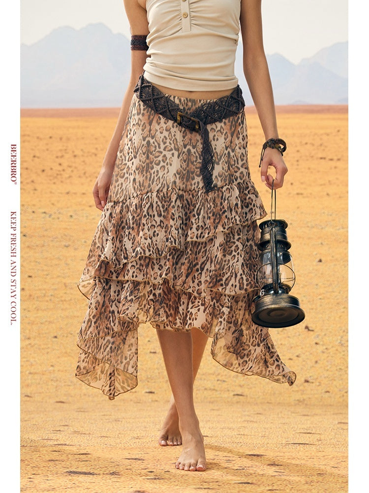 BeerBro_Animal_Print_Asymmetric_Hem_Low_Rise_Straight_Women's_Polyester_Midi_Skirts_917735595156_MISSTT