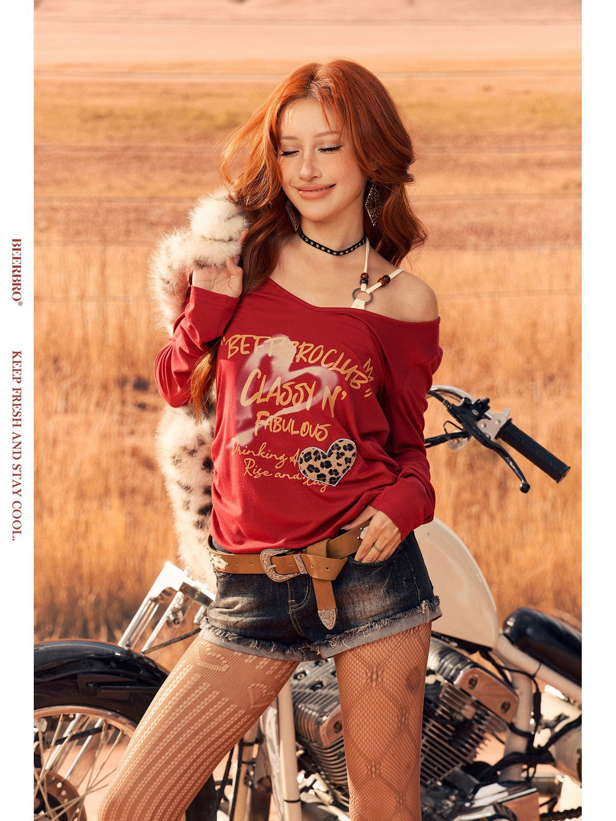 BeerBro_Beaded_Leopard_Heart_Print_Two_Piece_Knit_Women's_Lyocell_Long_Sleeve_T-shirts_984922063159_MISSTT