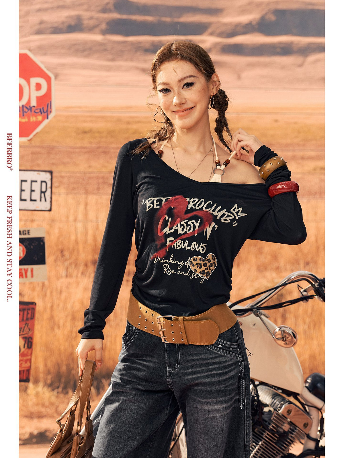 BeerBro_Beaded_Leopard_Heart_Print_Two_Piece_Knit_Women's_Lyocell_Long_Sleeve_T-shirts_984922063159_MISSTT
