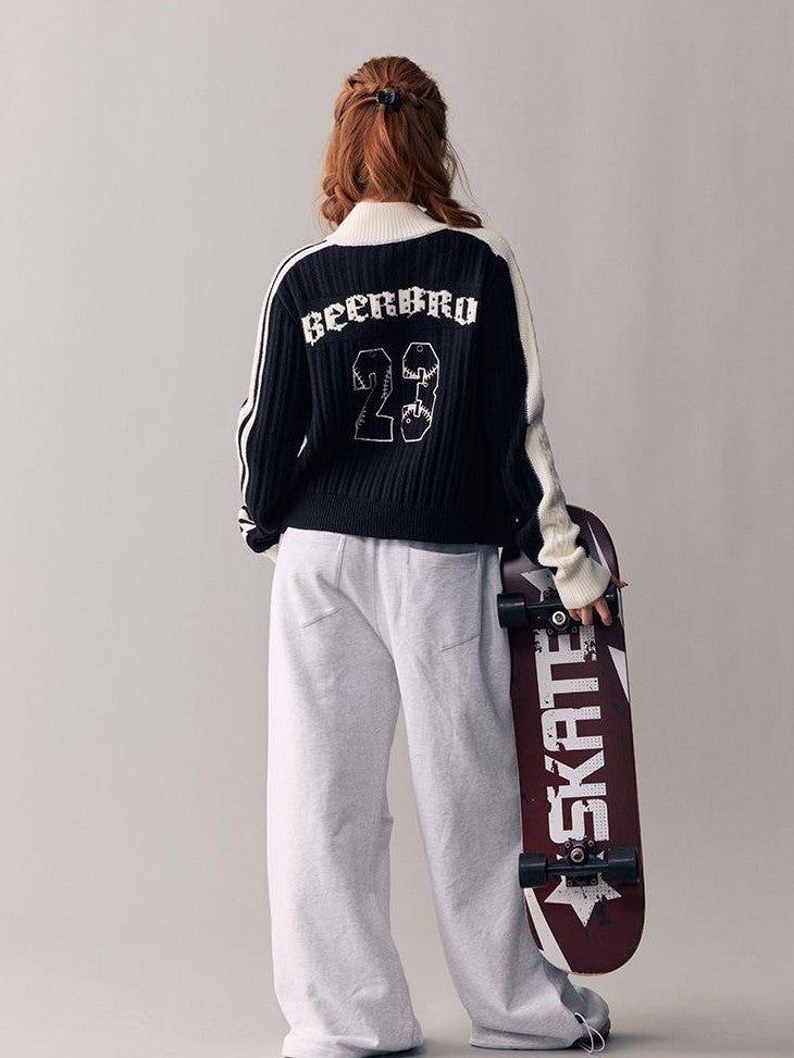 BeerBro Cross Print Studded Cotton Women's Straight Pants