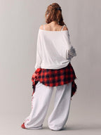 BeerBro Cross Print Studded Cotton Women's Straight Pants