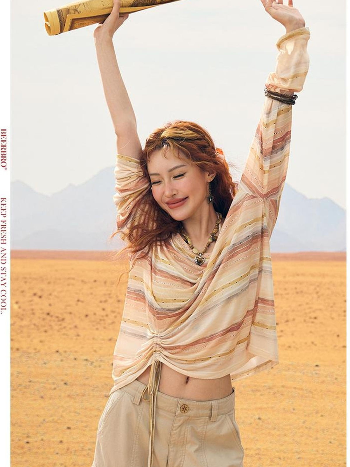 BeerBro Sheer Striped One Shoulder Women's Long Sleeve T-shirts