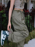 BeerBro Streetwear Wide Leg Pocket Women's Chinos