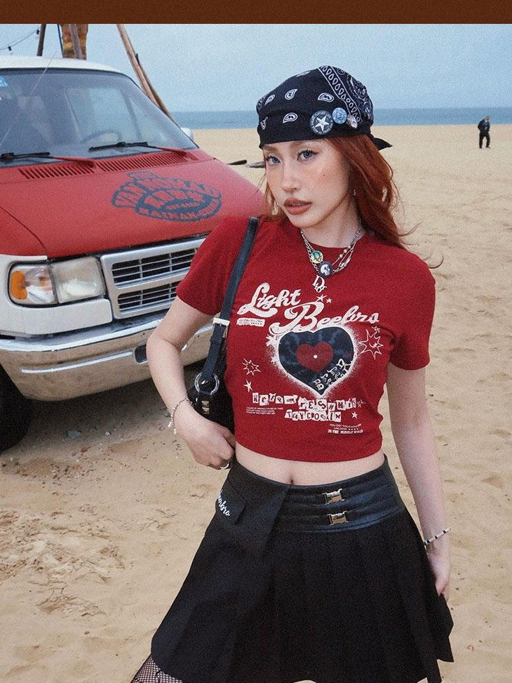 BeerBro Vintage Graphic Streetwear Women's Cotton Short Sleeve T-shirts