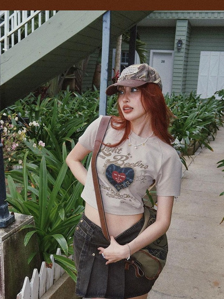 BeerBro Vintage Graphic Streetwear Women's Cotton Short Sleeve T-shirts