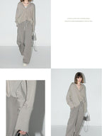 COCOBELLA 100 Percent Cotton Loose Patchwork Ribbed Pocket Street Pullover Hoodies