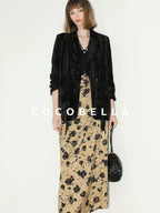 COCOBELLA 3D Embellished Pocket Straight Fit Commuter Blazer For Women Casual Jackets