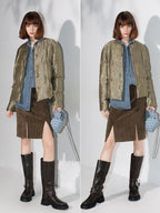 COCOBELLA 90 Percent Duck Down Lyocell Office Regular Fit Avocado Green Down Jackets