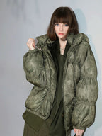 COCOBELLA 90 Percent White Duck Down 150G Commuter Ol Fit Moss Green Short Down Jackets