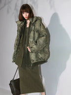 COCOBELLA 90 Percent White Duck Down 150G Commuter Ol Fit Moss Green Short Down Jackets