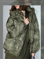 COCOBELLA 90 Percent White Duck Down 150G Commuter Ol Fit Moss Green Short Down Jackets