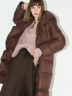 COCOBELLA 90 White Duck Down 200G Straight Fit Commuter Mocha Outerwear Down Jackets