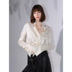 COCOBELLA_Acetate_Silk_Finish_Button_Pleated_Pocket_Collared_Long_Sleeve_Office_Shirts_MISSTT