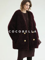 COCOBELLA Acrylic Knit Asymmetric Drop Shoulder H Shaped Straight Work Dresses