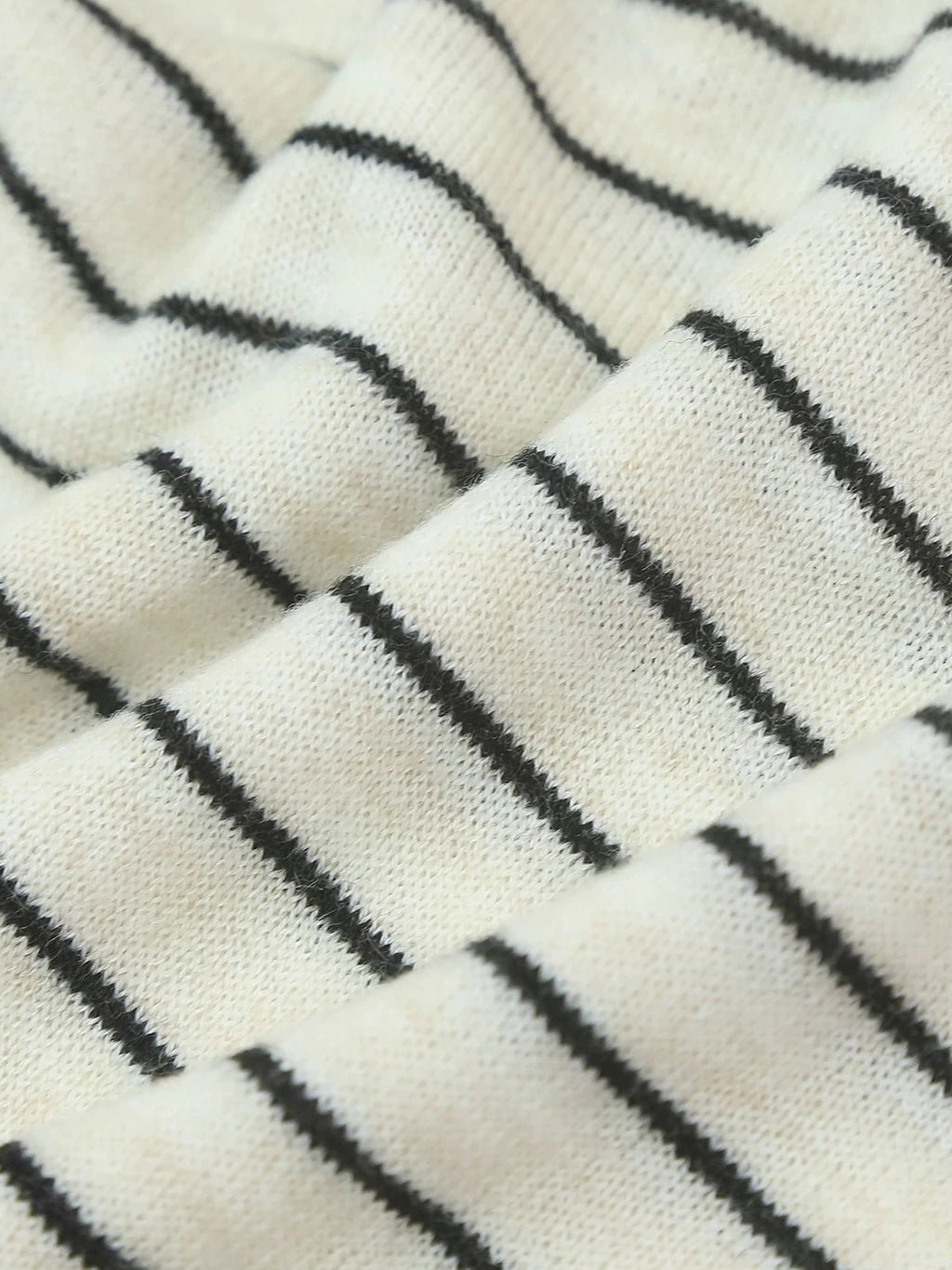COCOBELLA Acrylic Wool Blend Stripe Straight Fit Minimalist Workday Women Knit Sweater