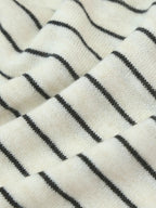COCOBELLA Acrylic Wool Blend Stripe Straight Fit Minimalist Workday Women Knit Sweater