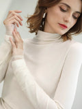 COCOBELLA_Anti_Static_High_Neck_Slim_Fit_Pullover_Mesh_Splice_Women_Long_Sleeve_Shirts_MISSTT