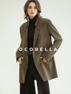 COCOBELLA Anti Static High Neck Slim Fit Pullover Mesh Splice Women Long Sleeve Shirts