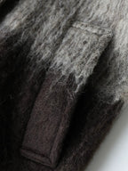 COCOBELLA Brushed Wool Blend Thick Midlength Loose Fit British Plaid Single Breasted Coats