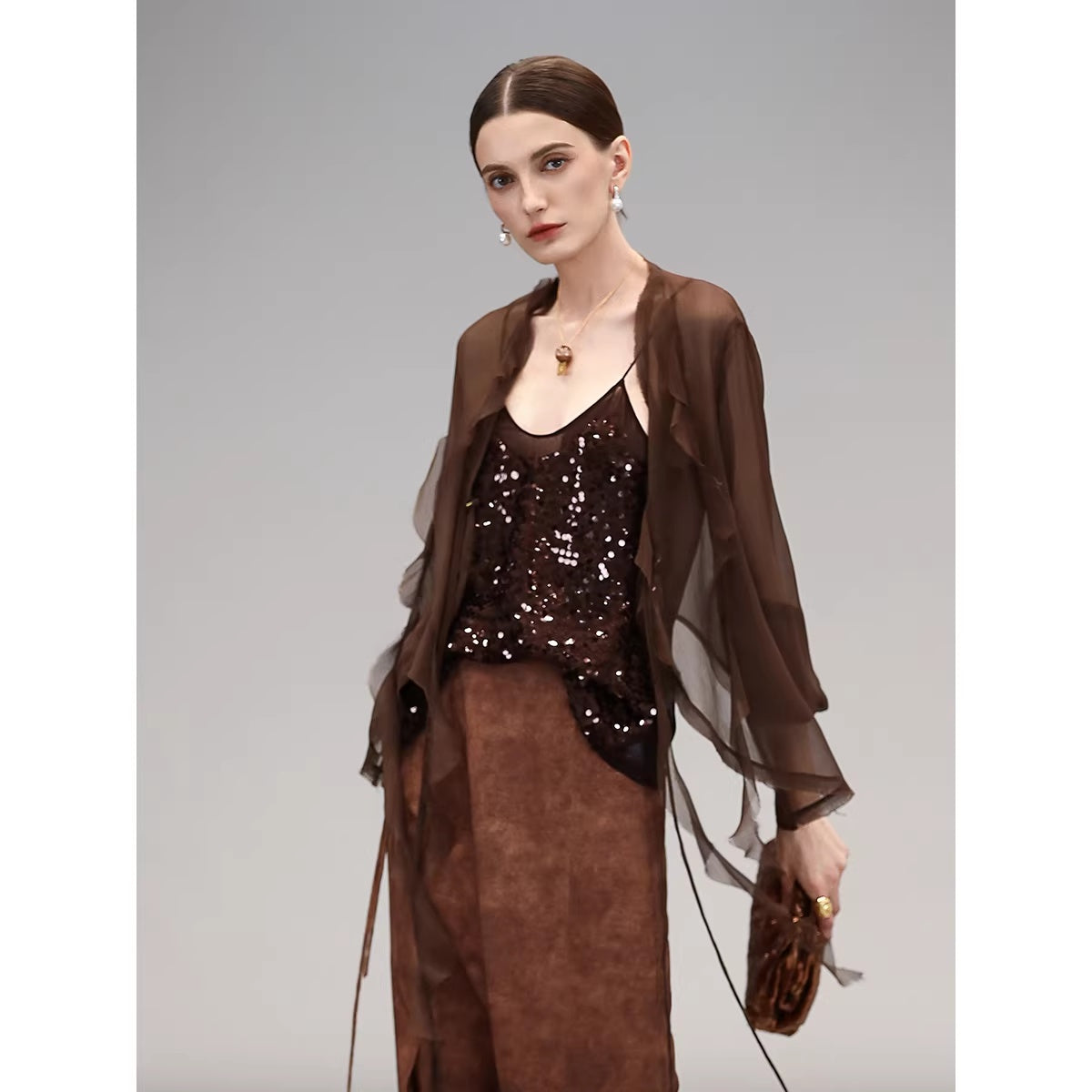 COCOBELLA_Chiffon_Ruffle_Slim_Fit_Long_Sleeve_Ladylike_Commuter_Cardigan_Women_Shirts_MISSTT