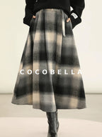 COCOBELLA Classic British Aline Mid Waist Office Commute Casual Womens Skirts