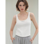 COCOBELLA_Cotton_Blend_Street_Slim_U_Neck_Letter_Print_Women_Tank_Top_Tops_MISSTT