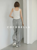 COCOBELLA Cotton Blend Street Slim U Neck Letter Print Women Tank Top Tops