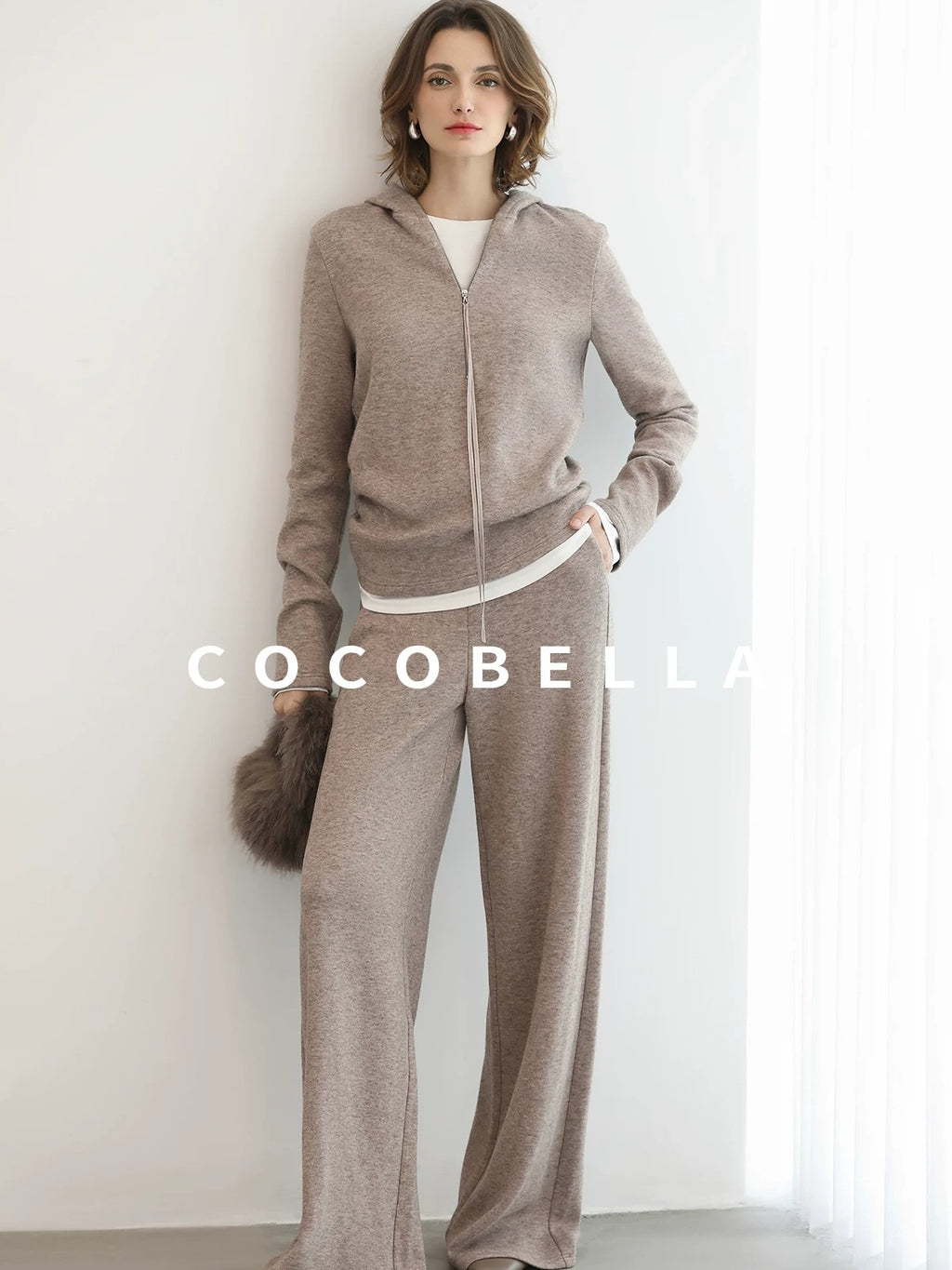 COCOBELLA Cozy Chunky Zip Front Batwing Sleeve Oversized Women Commuter Cardigan Sweater