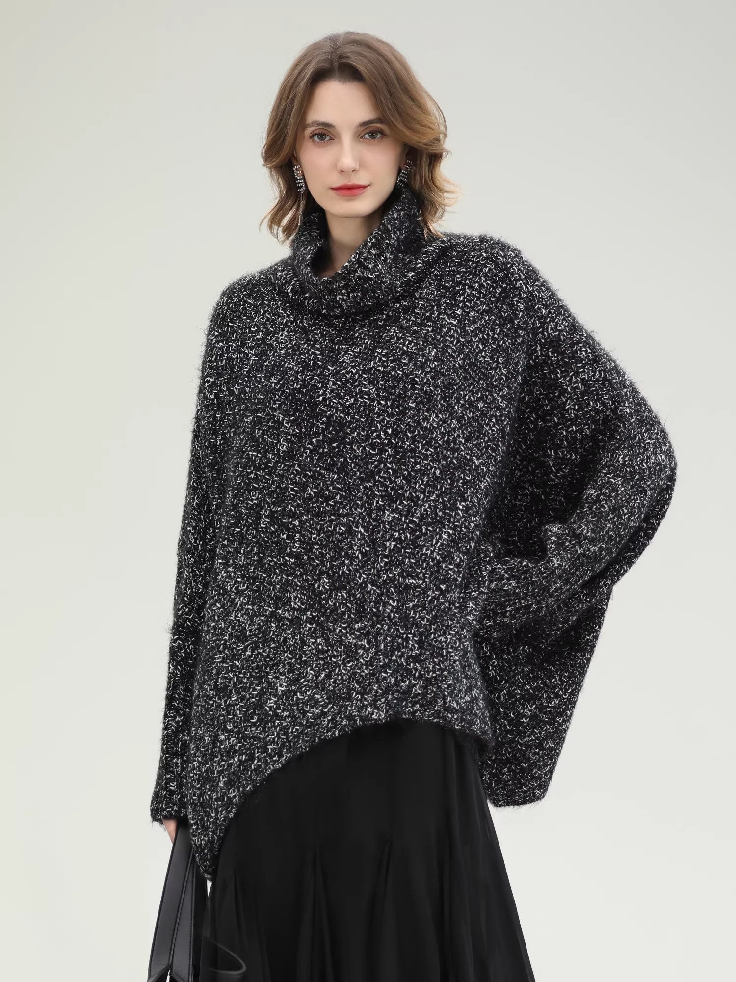 COCOBELLA_Cozy_High_Neck_Thick_Knit_Pullover_Loose_Batwing_Office_Midi_Multicolor_Dresses_MISSTT