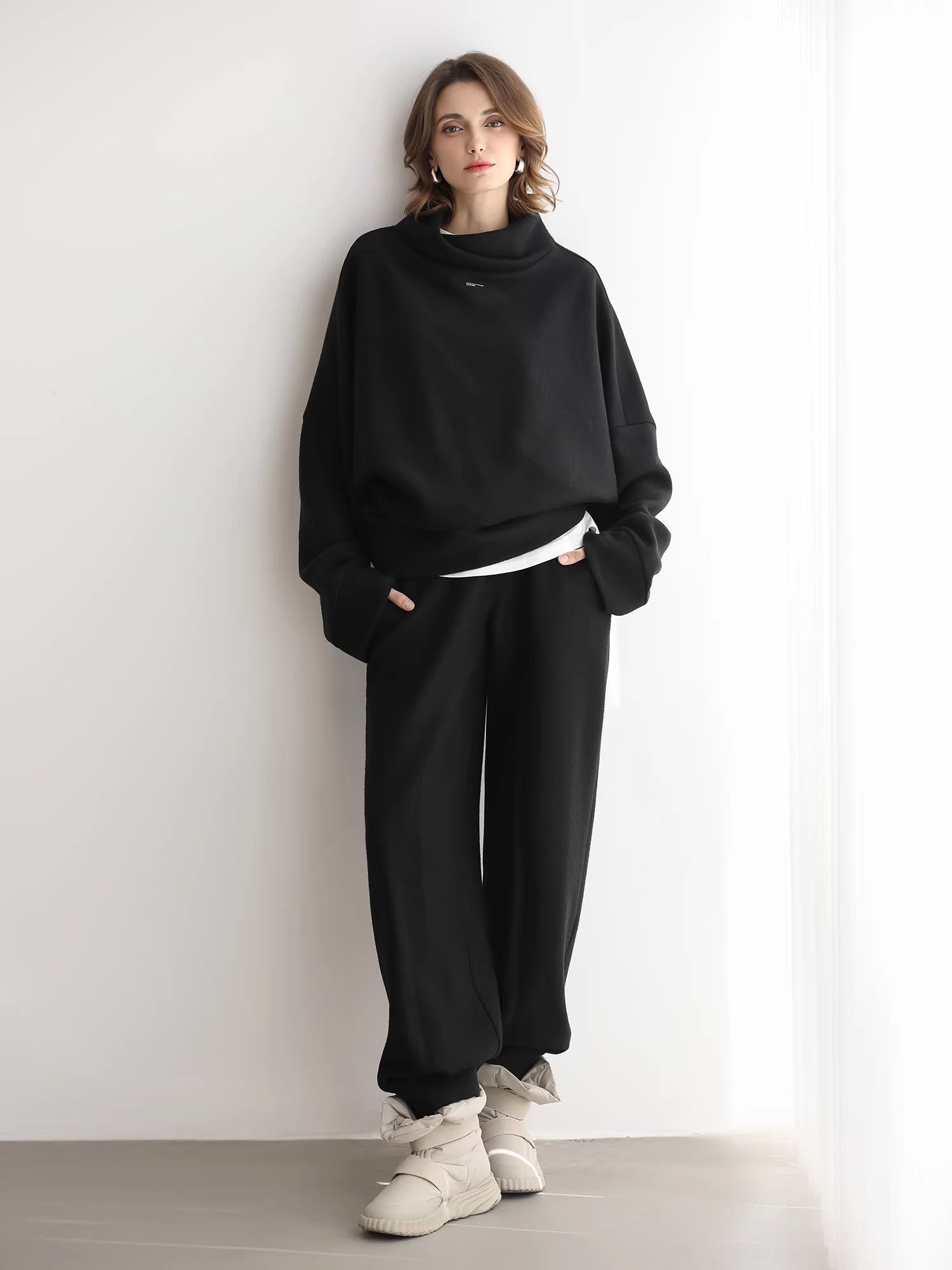 COCOBELLA_Cozy_Oversized_Drop_Shoulder_Stand_Collar_Thick_Street_Casual_Knit_Sweater_MISSTT