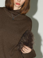 COCOBELLA Cozy Oversized Simple Commuter High Neck Turtleneck Knit Women Pullover Sweater