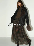 COCOBELLA Cozy Oversized Simple Commuter High Neck Turtleneck Knit Women Pullover Sweater