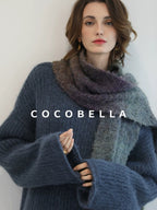 COCOBELLA Cozy Thick Acrylic Blend Vintage Knit Roll Edge Loose Waist City Commute Dresses