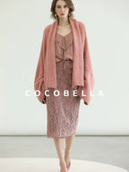 COCOBELLA Cozy Thick Loose Fit Batwing Sleeves Office Open Front Knit Cardigan Sweater