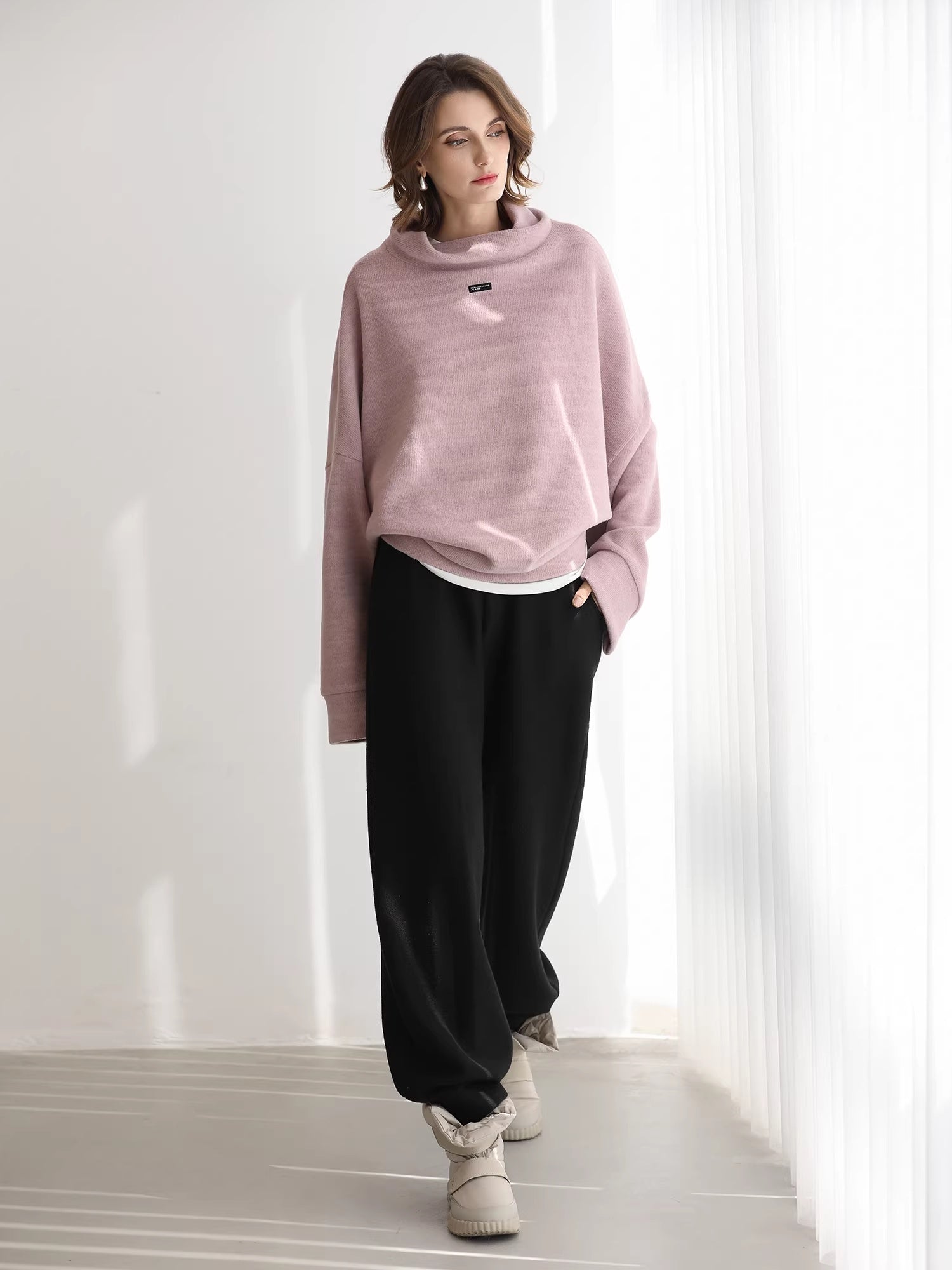 COCOBELLA_Cozy_Thick_Oversized_Turtleneck_Drop_Shoulder_Street_Casual_Pullover_Sweater_MISSTT